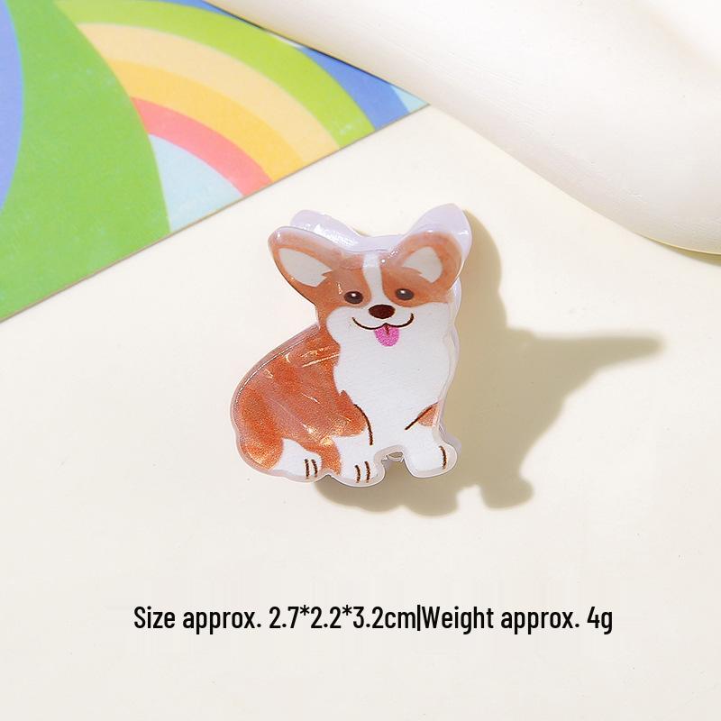 Niedliche Ozeantier Acetat Krallenklemme: Muschel, Delfin, Seestern, Welpen-Design