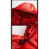 Winter Solid Color Glossy Down Jacket Couple Casual Large Size Hooded Thickened Jacket