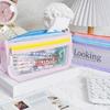 Clear Pencil Case Large Capacity Pen Bag Double Layered Pen Organizers Travel Makeup Pouches for Student Women Adult