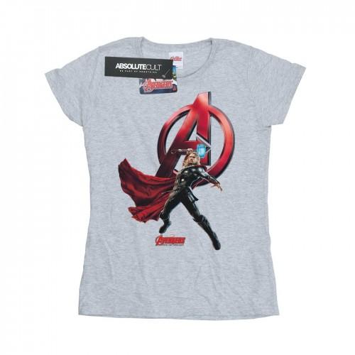 

Marvel Womens/Ladies Thor Pose Cotton T-Shirt XXL білий