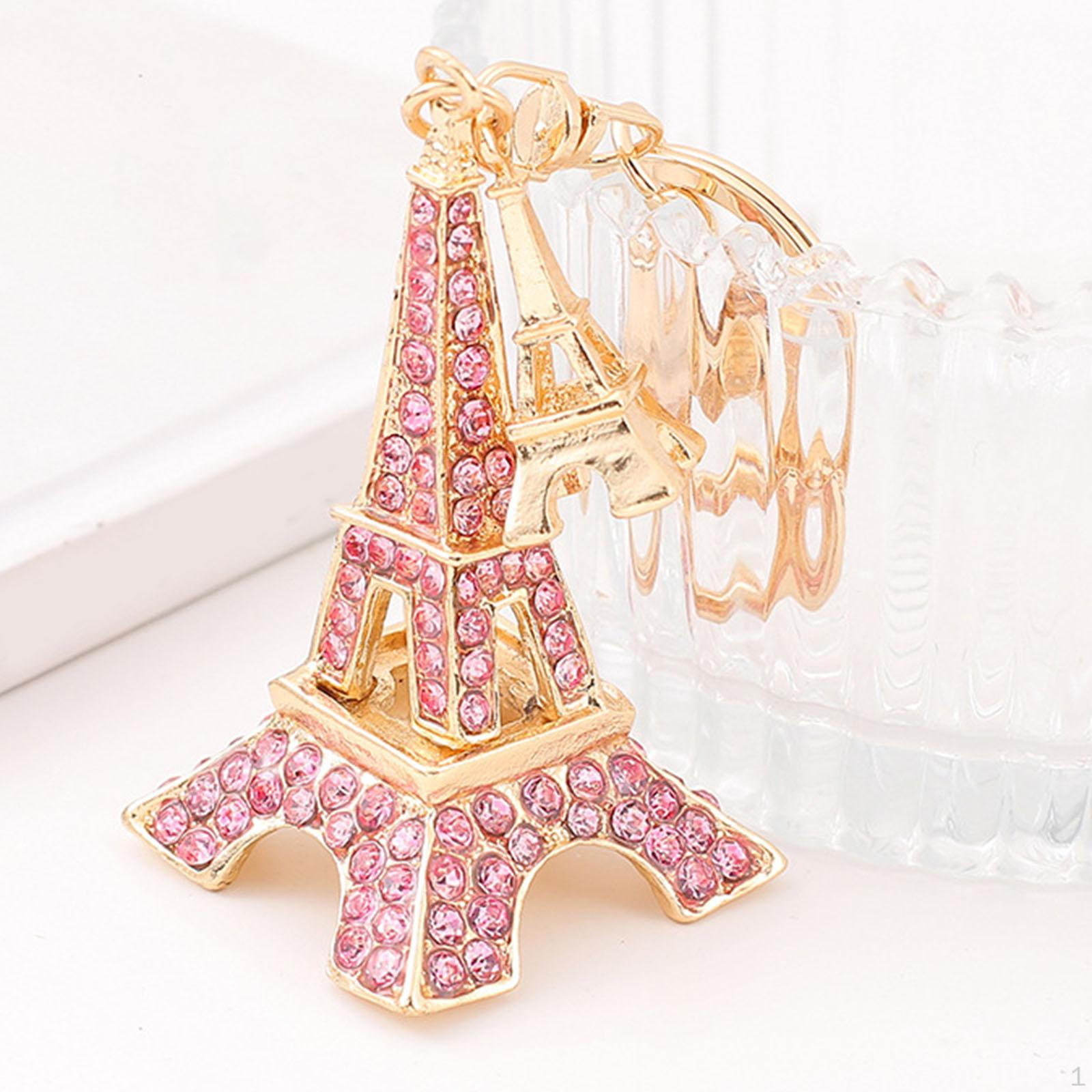 

Парижский брелок для ключей, автомобильный брелок, шикарные украшения для дома, декор стола, металлический шарм, благодарность, подарки, женская сумка розовый