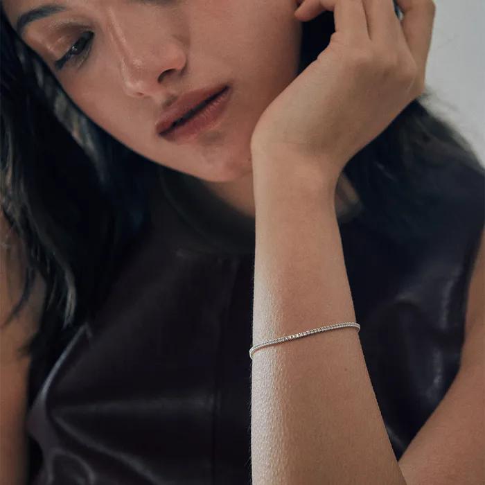 [925 silver] Huit.silver.86 / fin anse dew bracelet (silver)