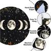 BVBOX Moon Garden Tapestry 59"x51", Black Celestial Floral Bohemian Moon Butterfly Tapestries, Dark Botanical Tapestry Wall Hanging Room Decor For