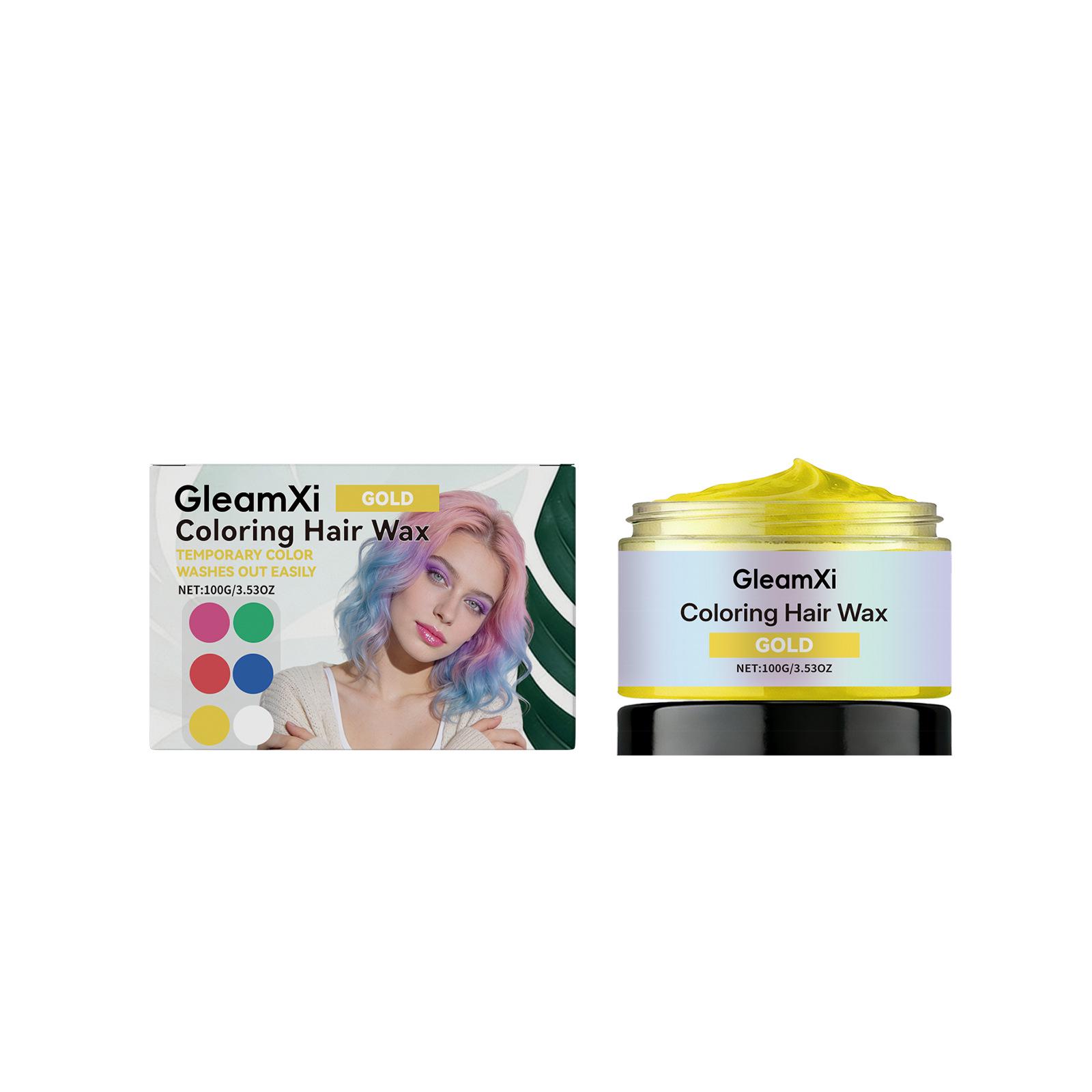 GleamXi Yellow Temporary Hair Cream: Gentle, Fashionable Color for Party-Ready Hair