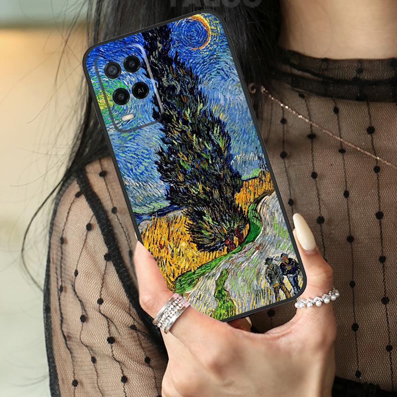 Paintings Starry Night Van Gogh Case For Oppo A5 Pro A15 A17 A57 A77 A18 A38 A58 A78 A98 A94 A74 A54 A40 A60 A80 A96 A76 A16