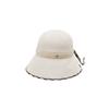 Daks White Rafia Check Contrast Floppy Hat E149w1