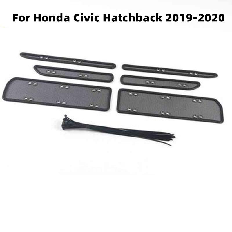 Car Middle Insect Screening Mesh Front Grille Insert Net Anti-mosquito Dust for Honda Civic Hatchback 2024 2020 2019 2016-2018