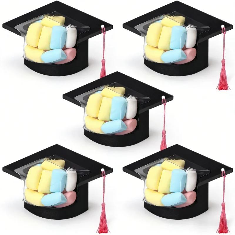 

Graduation Hat Candy Cards Party Treat Box Candy Dome Greeting Card Gift With Tassel Chocolate Holder For Student