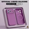 Custodia Ufficiale Magnetica in Silicone Liquido per iPhone 16E 16 15 14 Plus 12 13 16 Pro Max Caricatore Magsafe Protezione Copertura Morbida