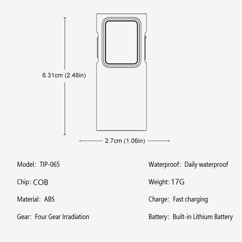 LED EDC Flashlight USB Rechargeable Emergency Camping Light Waterproof Super Bright Flashlight for Outdoor Running Hiking
