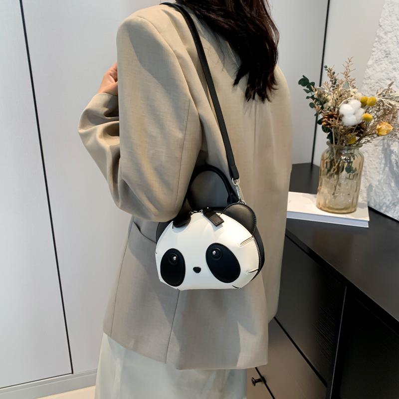 Girl Cute Panda Crossbody Bag  New Cartoon Handheld Shoulder Bag Casual Fashion Versatile Commuter Bag