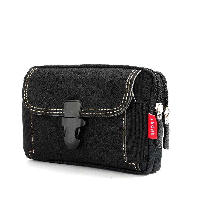 Men's 6.8" Wear-Resistant Multifunctional Phone Bag Fanny Pack with Belt Loop for Work Sites