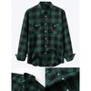 Camicia Casual a Quadri da Uomo a Maniche Lunghe in Misto Cotone