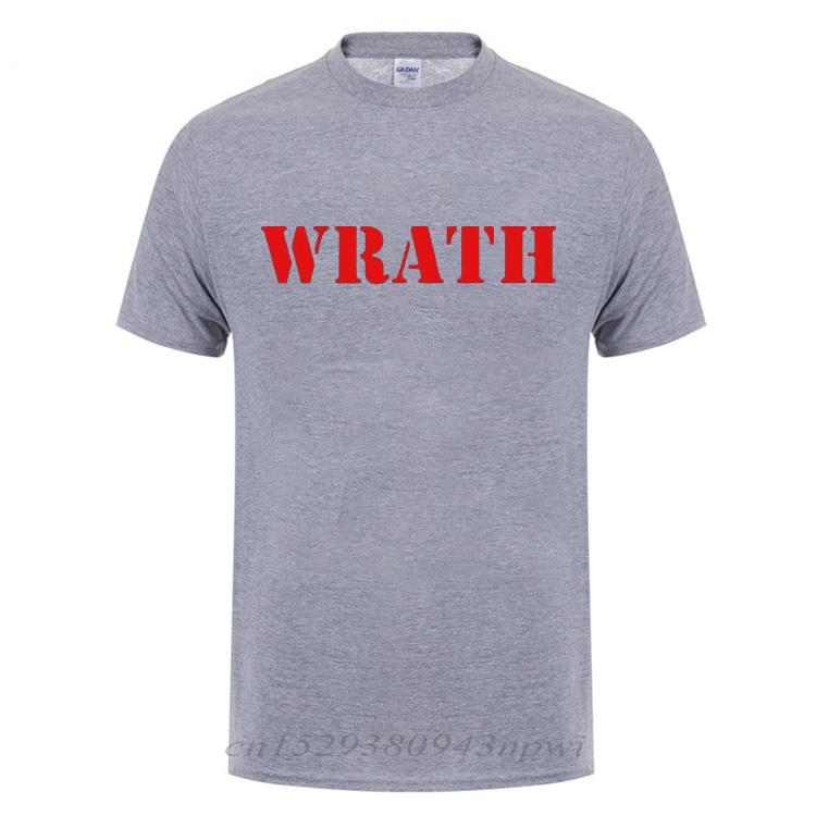 Limited WRATH Natural Selection Logo Printed T Shirt For Unisex Male Cotton Short Sleeve Streetwear O Neck Funny T-Shirt Tshirt