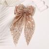 Glittering Sequined Hair Bows for Women Girl Daily Formal Occasion Wear Evening Party Accessories Headpiece Photo Props