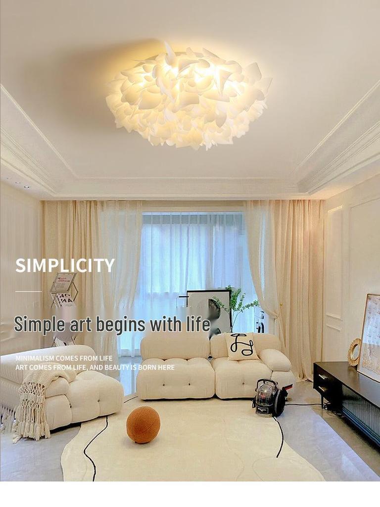 Modern Petal Ceiling Light: Minimalist Design for Bedrooms and Living Rooms