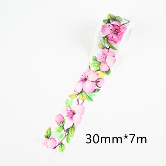 Beautiful Wash Tape Flower Plant Japanese Masking Adhesive Tape Decors Scrap Booking Sticker Label