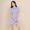 Womens Slim Fit Tennis Dress With Contrast Polo Collar Sporty Workout Golf Running Yoga