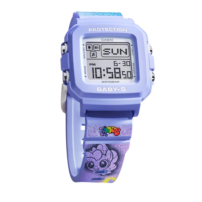 

CASIO My Little Pony Кварцевые часы Женские часы Фиолетовый циферблат BGD-10K Light Purple BGD-10K-6PRX