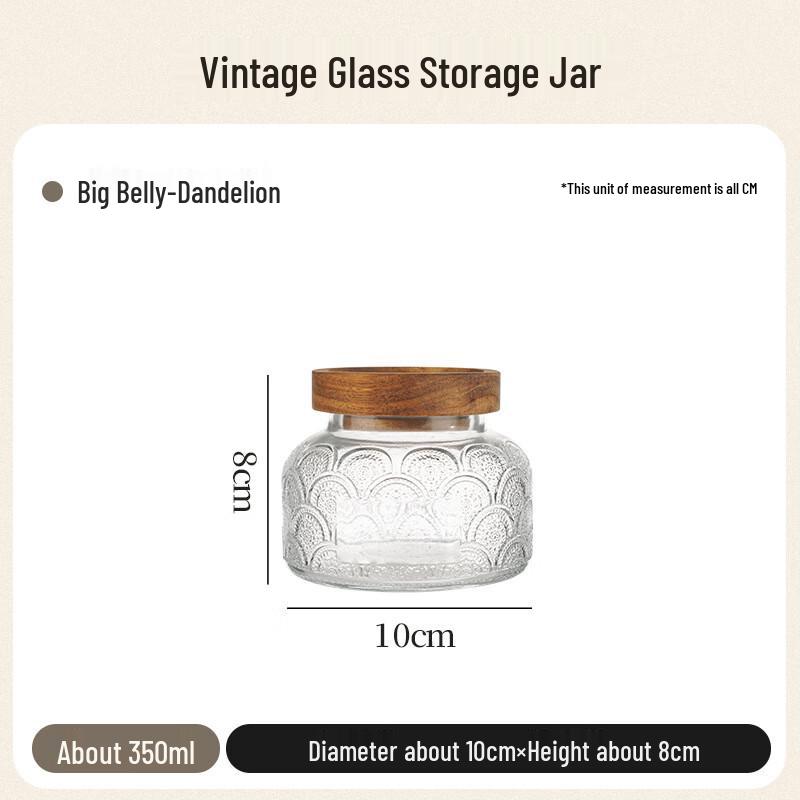 AQ Carved Glass Storage Jar with Lid