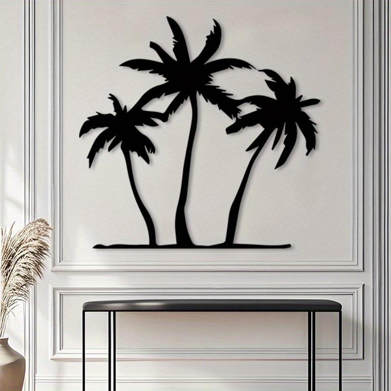 1pc Tropical Palm Metal Wall Art Beach House Decor Rustic Iron Mural Christmas Gift