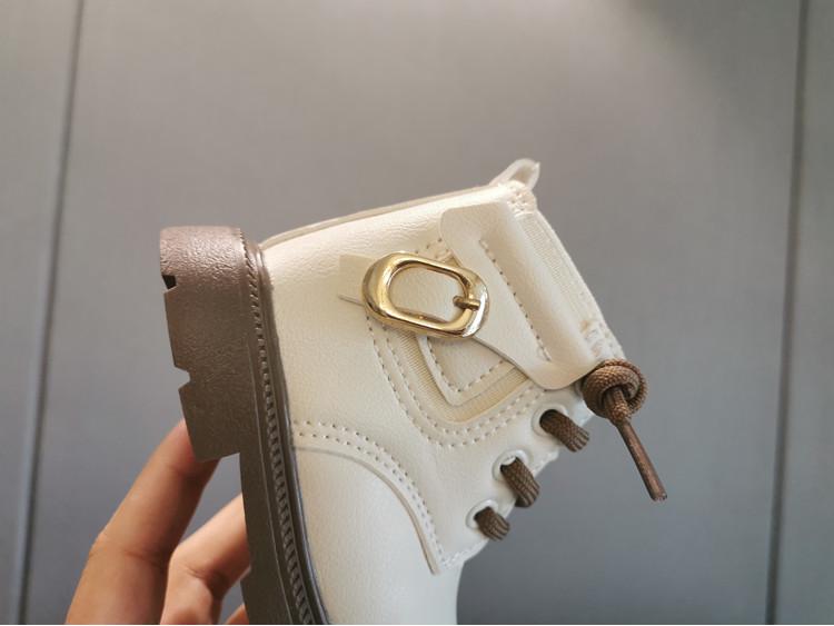 Fleece-Lined Leather Winter Martin Boots for Toddlers (0-3 Years)