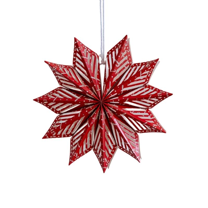 Schneeflocken-Ornament Knitterfestes Papierdesign Saisonale Feier Fensterdekoration Weihnachtsbaumschmuck
