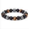 Hematite and Black Obsidian Bead Bracelet - 10 Mm - Unisex - 2 Bracelets
