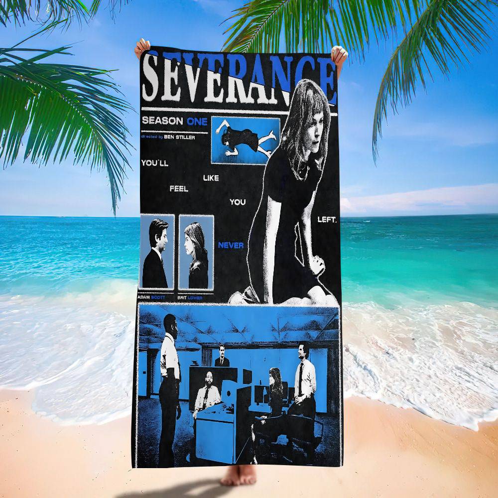 

Sci Fi Series S-Severance Beach Towel Colorful Bath Towels For Girl Microfiber Quick Dry Sand Free Beach Yoga Spa Gym W30*H60(CM)