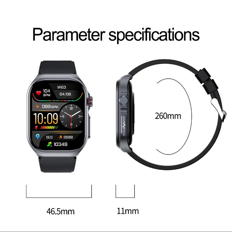 2025 New AMOLED Smart Watch ET585 Men ECG Blood Compositoin Health Monitoring Bluetooth Call Women Sports Fitness Tracker Smartwatch