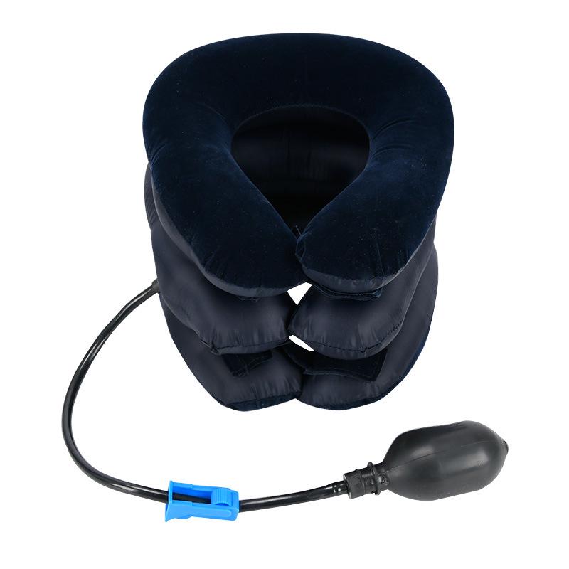 Three-Layer Inflatable Velvet Cervical Traction Device & Neck Massager