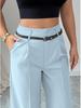 European and American 2025 Autumn/Winter Women's Casual High-Waisted Loose Straight-Leg Suit Pants