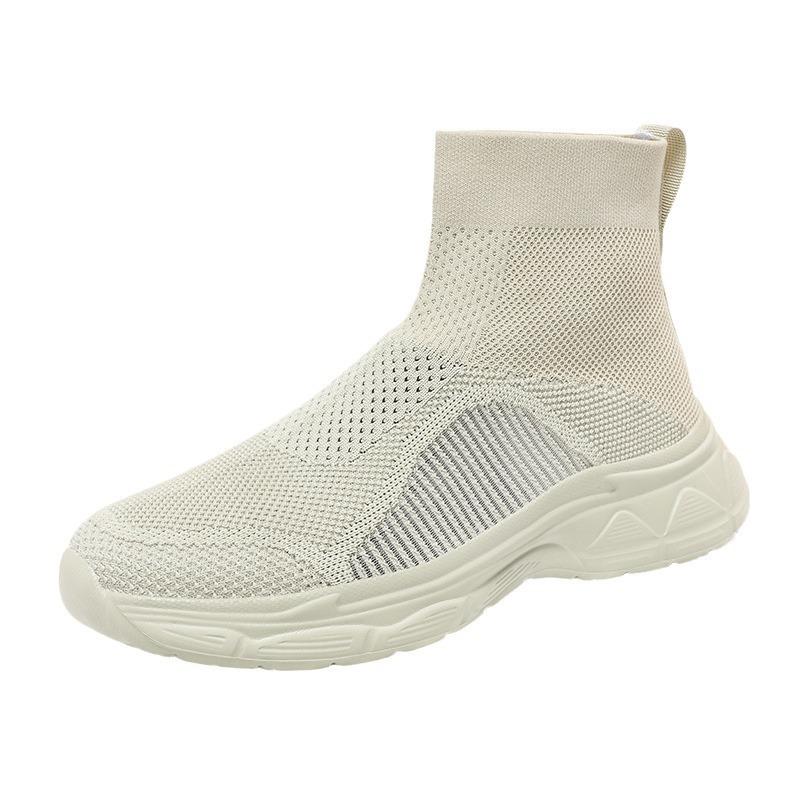 2025 summer new large size couple fly knitting, breathable casual sports socks shoes 36-48