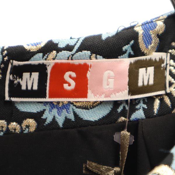 Unused MSGM Made In Italy Overall Handle Short Sleeve One Piece 38 Blue Women Used