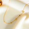 Fashion Letter Titanium Steel Necklace Chain Women'S Stone Collarbone Chain Fashionable Versatile Simple Premium