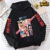 Spring Autumn Luffy Zoro Boys Girls Sweatshirt Hooded Pullover Anime One Piece Hoodies Casual Streetwear Costume Fashion Tops