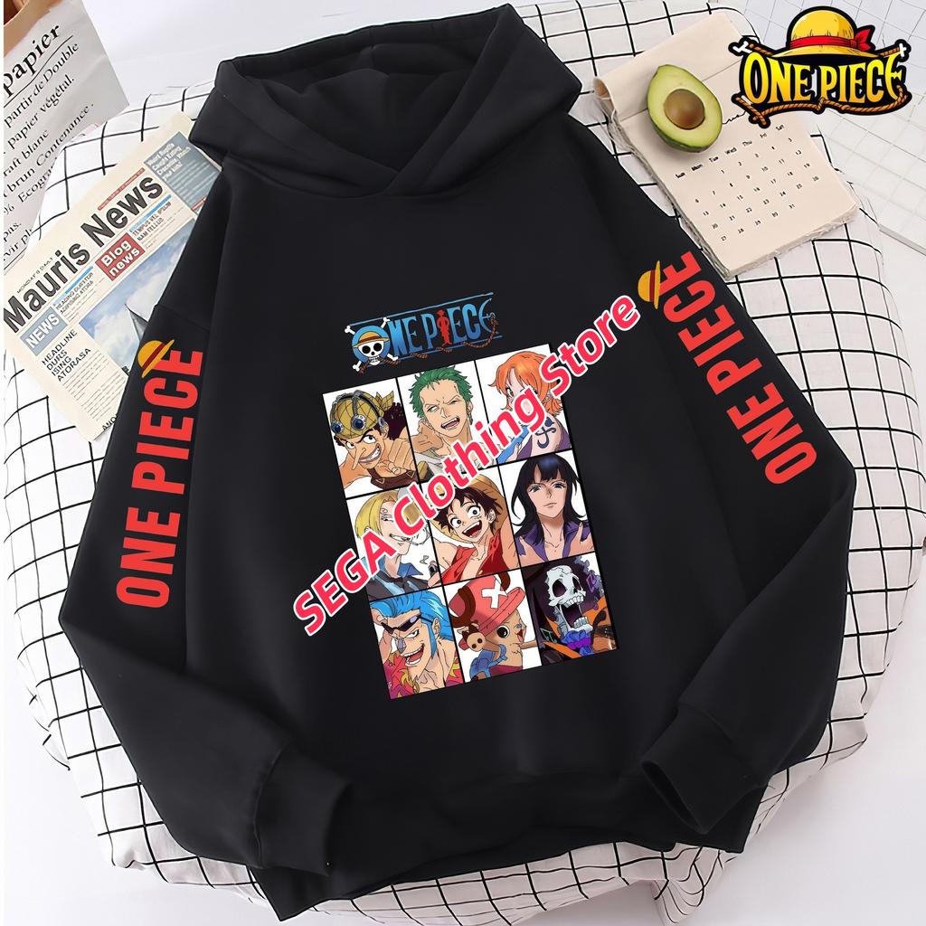 Spring Autumn Luffy Zoro Boys Girls Sweatshirt Hooded Pullover Anime One Piece Hoodies Casual Streetwear Costume Fashion Tops