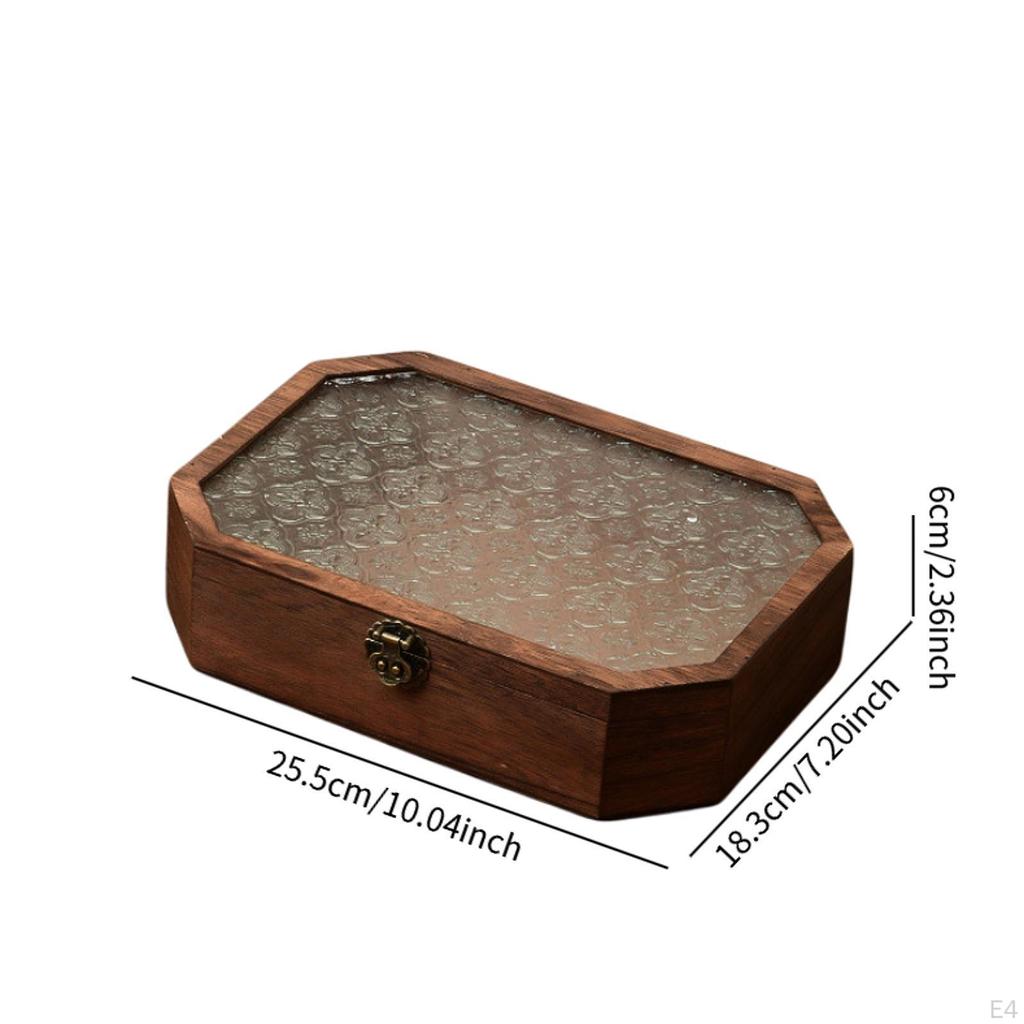 Desktop Storage Box Container Reusable Decorative Retro Styles Display Stand Organization for Office