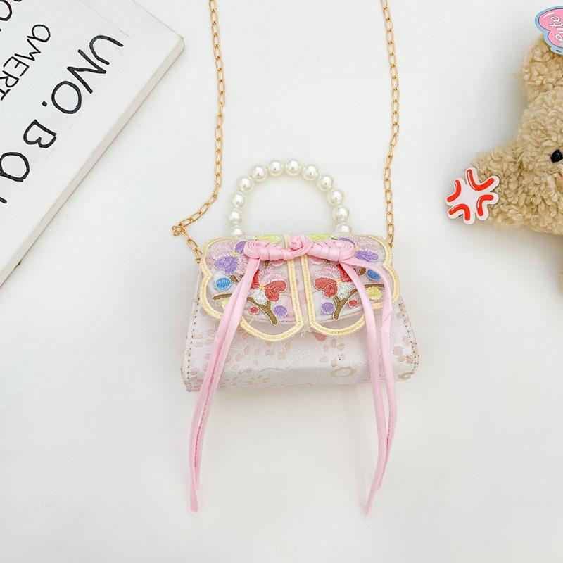 Fashionable Handbag Childrens Featuring Delightful Bow And Chic Details Pearl