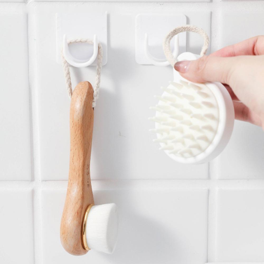 2pc Punch Free Curtain Rod Brackets,Self Adhesive Curtain Rod Holders,Nail Free Adjustable Curtain Rod Hooks