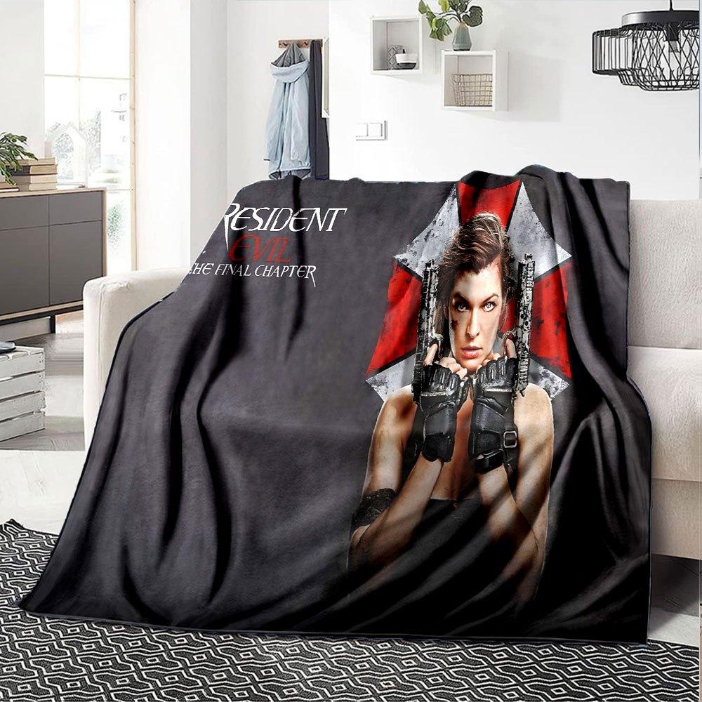 1pc Resident Evil 1 Blanket Soft Warm Throw for Home, Office, Travel All Season Cozy Bedding Gift, Office Cozy Accessory