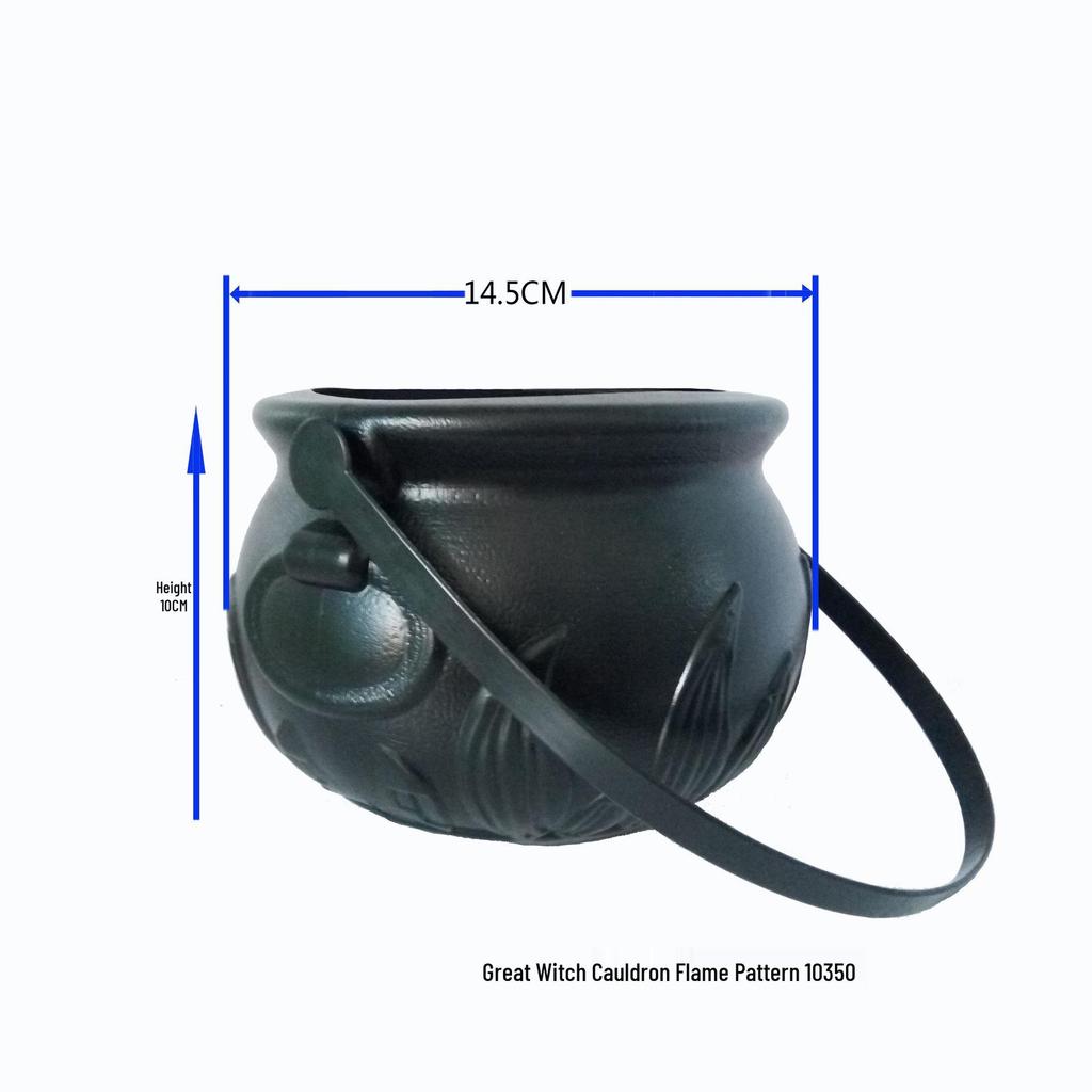 Halloween Black Witch Flame Candy Jar and Party Supplies