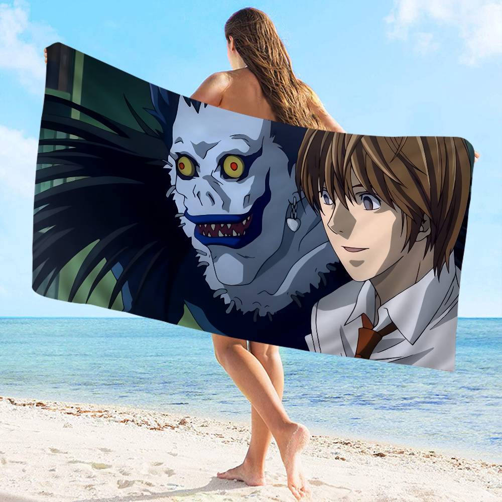 manga D-Death Note Suspense mystery Bath Towel Microfiber Soft Water Absorbing Breathable For Girl Kids Decorative Beach Towel