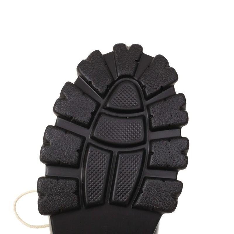 Trendy Brand Chunky Flats Platform Gothic Shoes Women Perforated British Brogues Oxfords Shoes Female Derby Flats