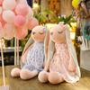 Child Toddler Cute Rabbit Doll With Long Ears Rabbit Soft Toy Bunny Plush Toy Stuffed Animal Toys