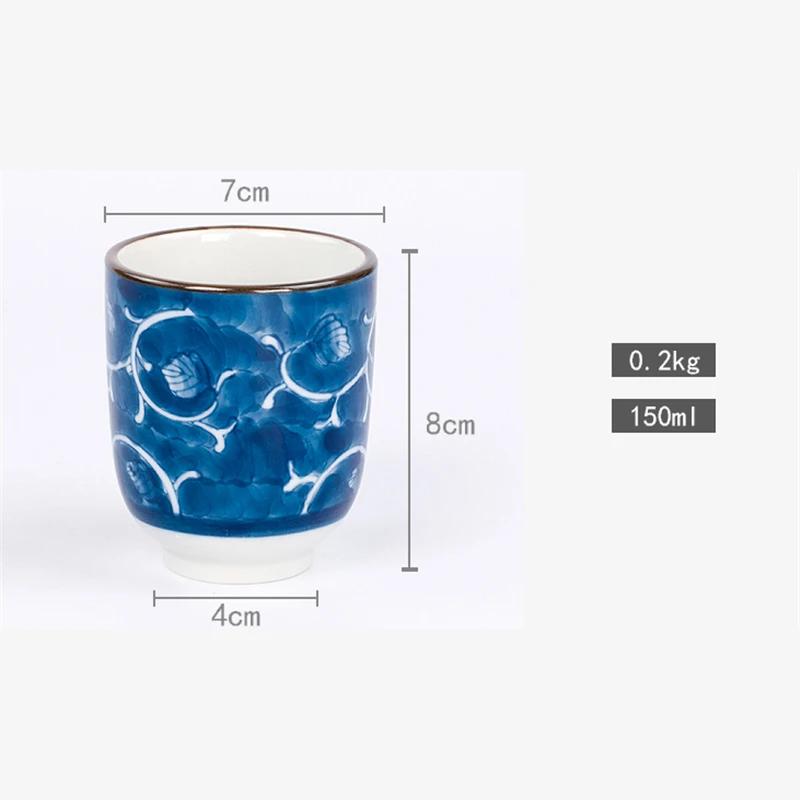 Japanese Tea Water Mug Handy Cup Hand-painted Ceramic Cherry Blossom Cups Creative Rough Ceramic Tea Cups  Coffee Cup