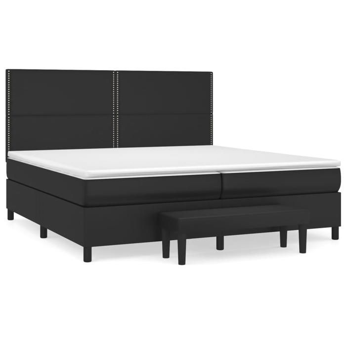 VidaXL Slat Bed Base with Mattress, Upholstered Bed with Headboard, Double Bed, Adult Bedroom Bed, Modern, 3137623