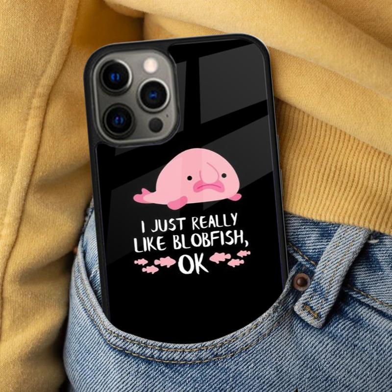 Cute Blobfish Soft Phone Case for iPhone 17 Air 16e Pro max 15 Pro 13 14 Plus 11 12 MagSafe Magnetic Coque