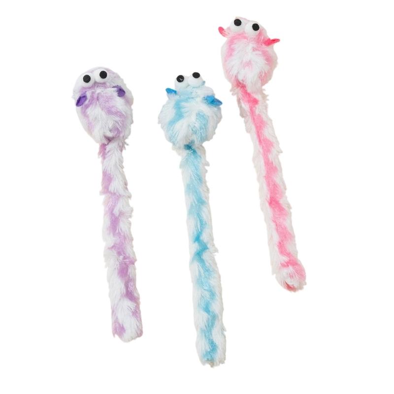 Long Tail Plush Cats Teaser Toy for Pet Cats, 3Pcs Cats Mouse Indoor Play Toy for Chasing, Swatting, Daily Interaction Fun, Home Enrichment