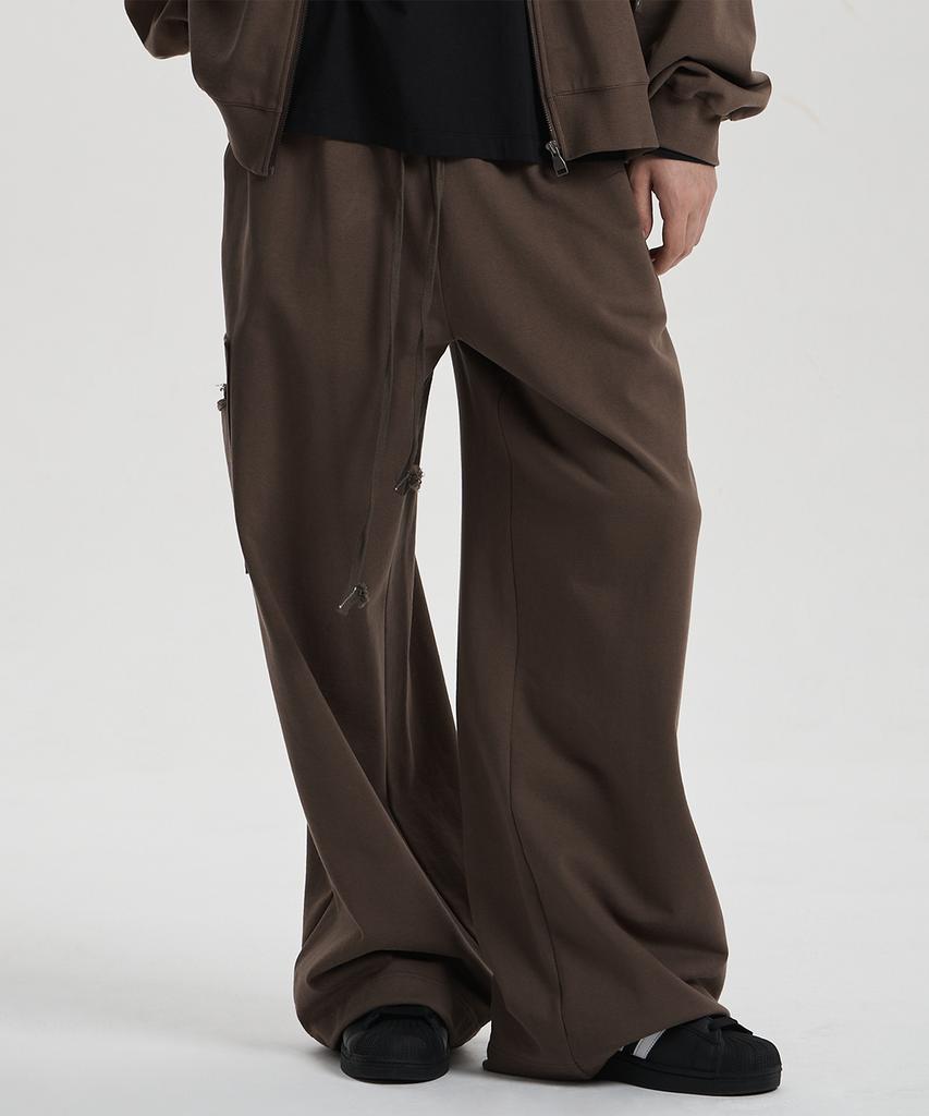 Jenyujeu Jet-Up Double Pocket Pants - Brown